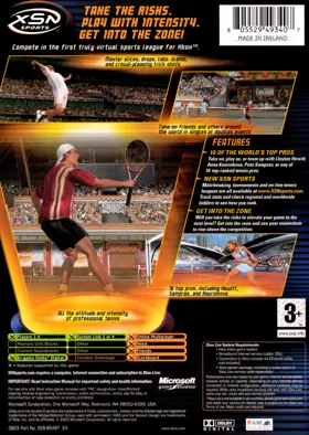 Top Spin (USA) box cover back